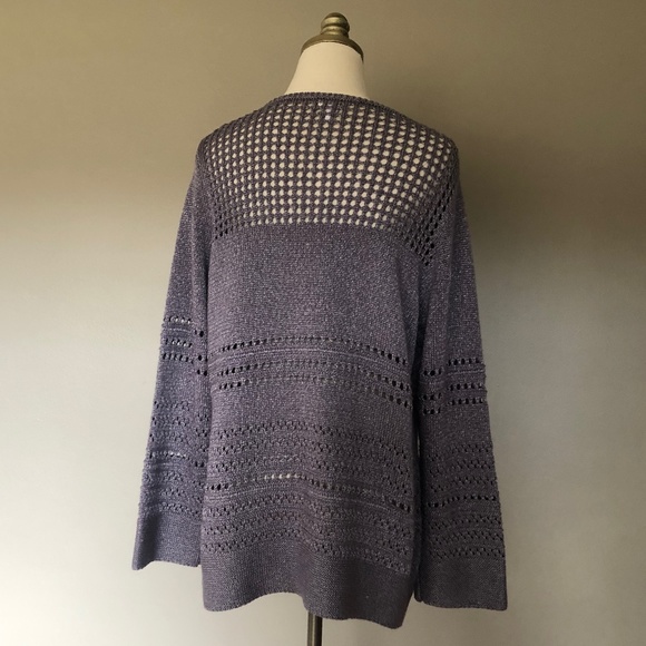 Pullover Chico's Extra Large  Purple Long Sleeves - Picture 4 of 7